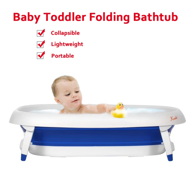 Baby Toddler Folding Bathtub Thickened with Sponge Lightweight Portable