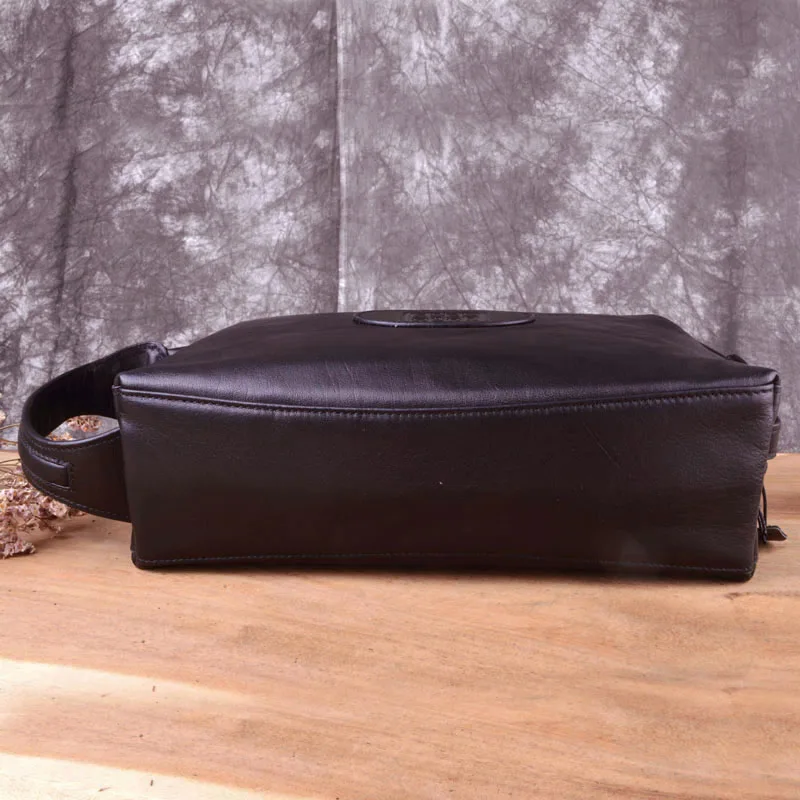 AETOO Handbag, male leather retro chinese style handbag, casual men's head cowhide mobile phone bag