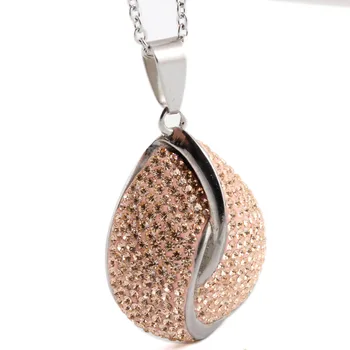 

Fashion New Design big shell type Crystal Necklace Pendant High Quality Stainless steel Jewelry