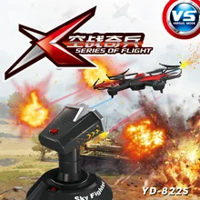 Новые армейские дрона с дистанционным управлением YD-822S Attop инфракрасный боевой 2,4G 4CH 6-ось один форт боевой беспилотник вертолет игрушечные Квадрокоптеры