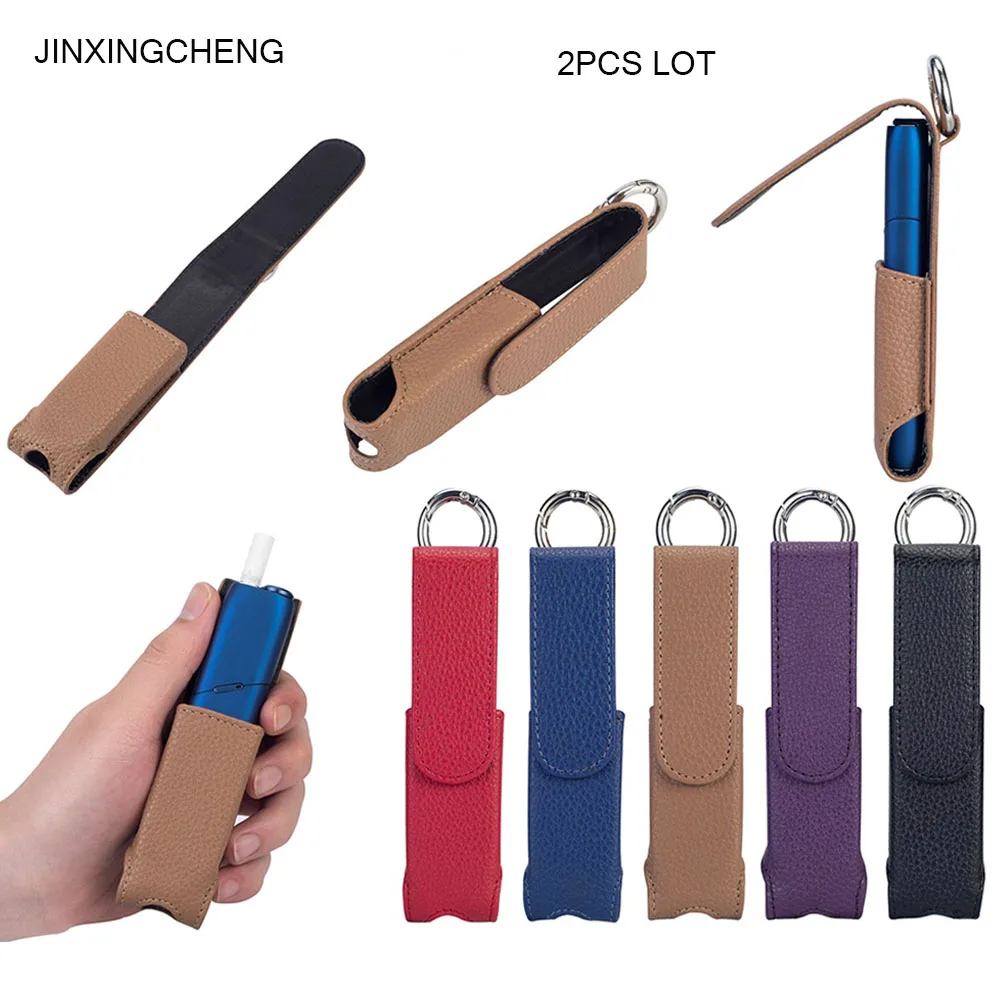 

JINXINGCHENG 2PCS Lot Leather Case For IQOS 3 MULTI Case for IQOS3 Multi Cover 5 Colors