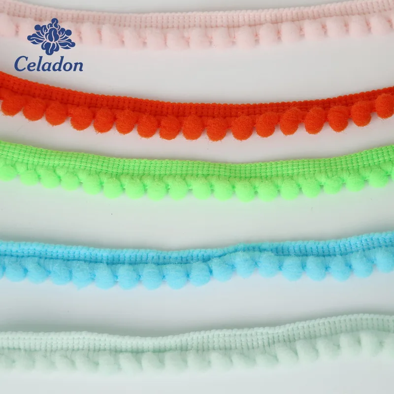 SOOKOO Cinta De Costura Hecha A Mano Con Pompón De Arco Iris, 5 Yardas