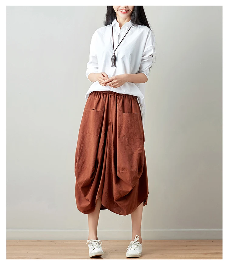 casual pleated skirt