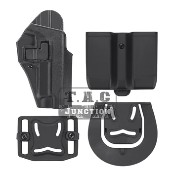 

Tactical CQC Serpa Quick Right Hand Paddle Belt Loop Pistol Gun Holster w/ Magazine Pouch Mag Case for Sig Sauer P226 P229