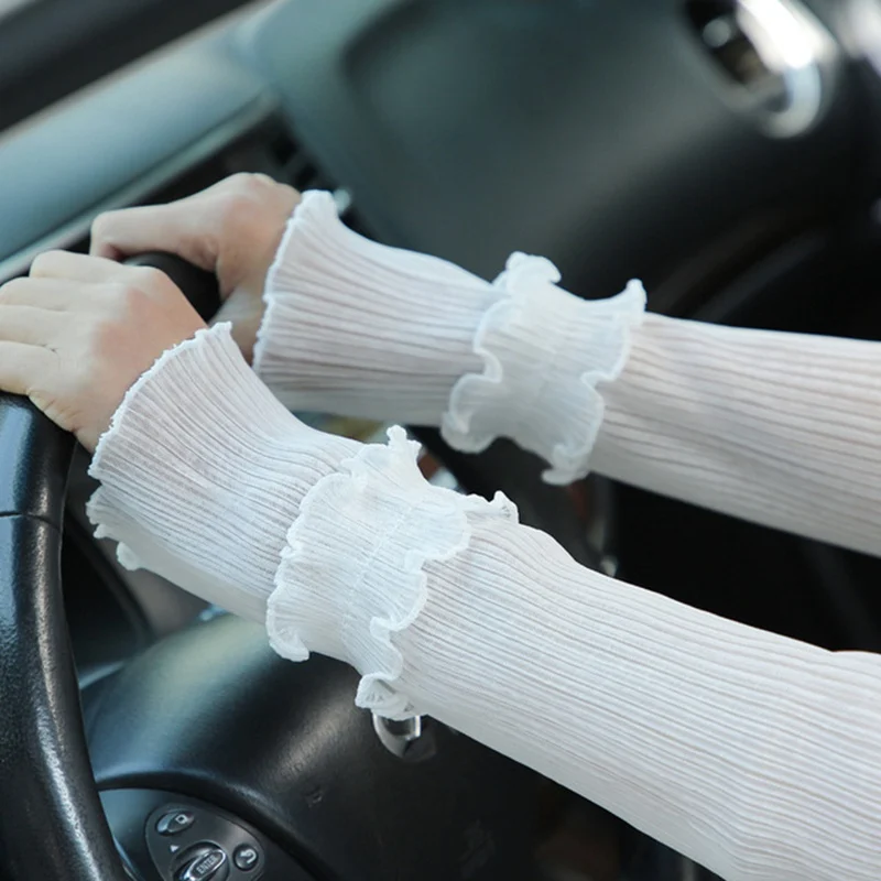 2019 новый летний женский рукав Защита от солнца рукавицы дышащие рукавицы для вождения перчатки с длинными рукавами для вождения
