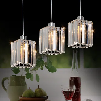 

Fashion LED three-head crystal lamp personality creative restaurant bar chandelier bedroom room ceiling lamp ZP4261350