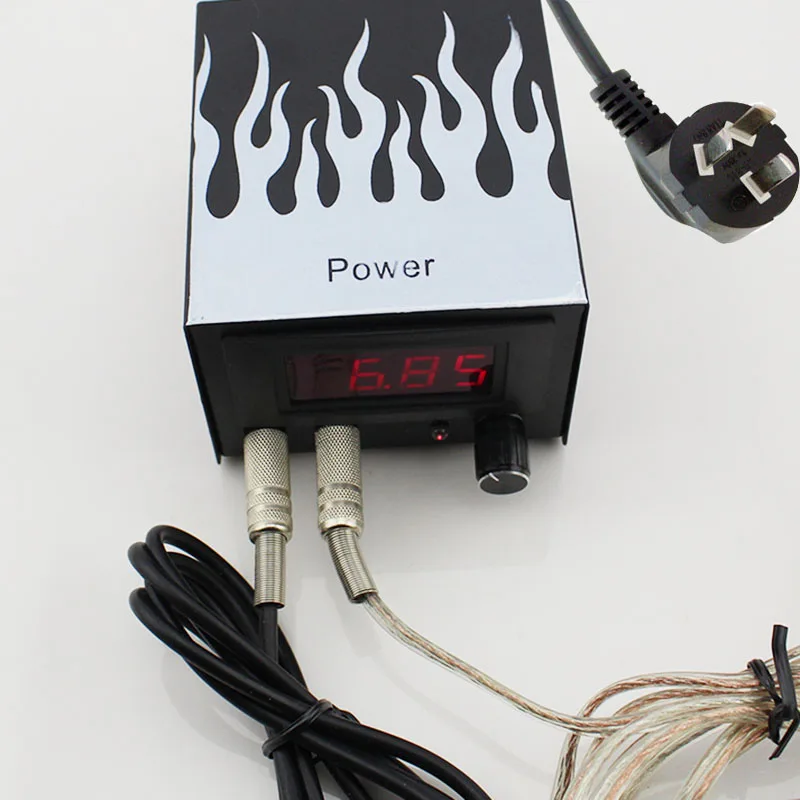 New LCD power tattoo machine transformer Regulators pedals durable hook