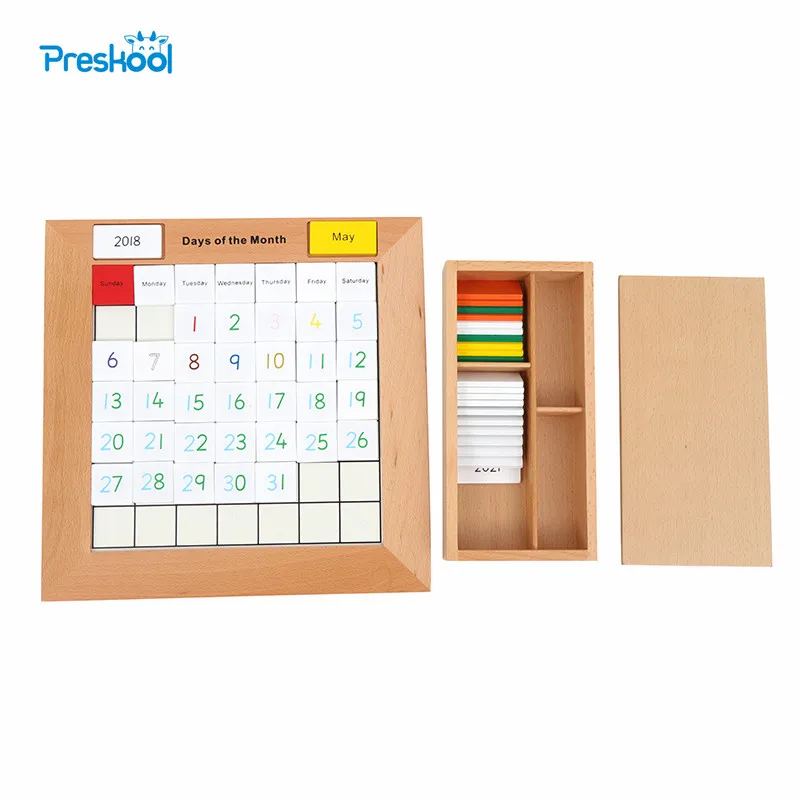 Монтессори детские 3D головоломки деревянные детские игрушки для детей Preskool развивающие календарь математические игрушки Brinquedos Juguets
