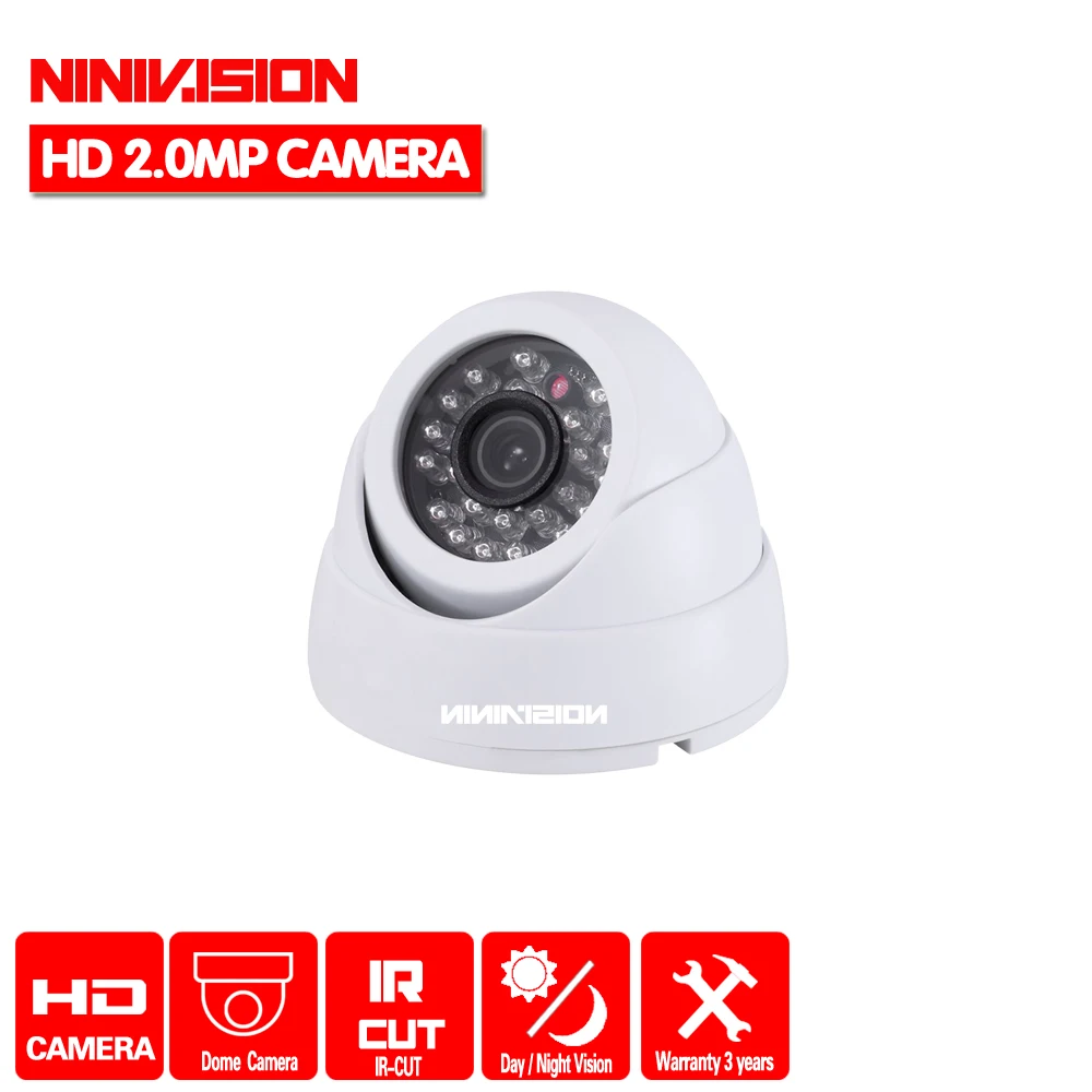 NINIVISION 3000TVL Serveillance камера 24 шт. ИК ночного видения CCD 1080P купольное цветное изображение Крытая наружная камера видеонаблюдения