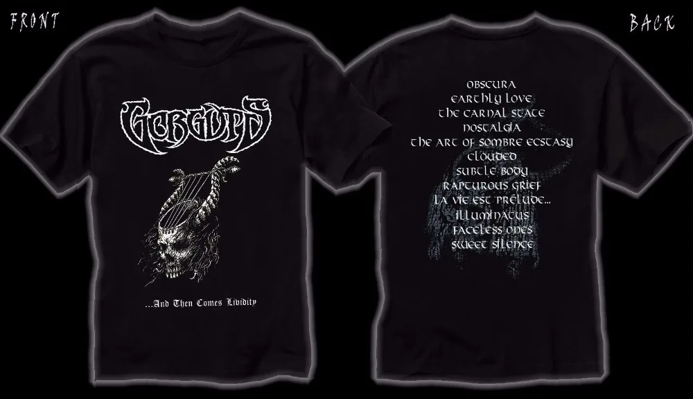 Custom T Shirts Online Men's Regular Short O-Neck Gorguts Obscura Canadian Death Metal Band T-Shirt Sizes:S To 3XL Tee Shirt