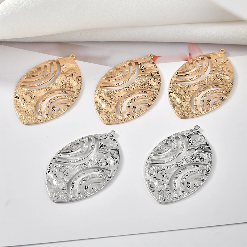 Покрытые медью 18K Настоящее золото полые листья барокко Ретро серьги DIY материал