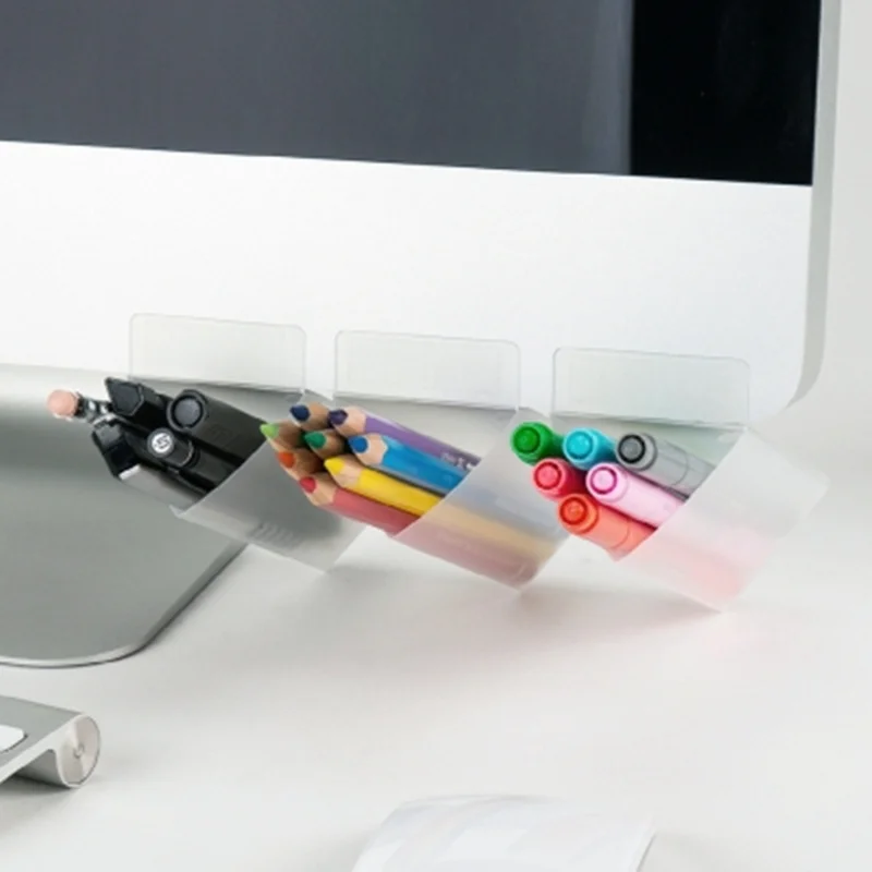 

NNRTS Stationery Desktop Finishing Diy Receive Box Office Supplies Computer Screen Portable Small Pen Holders