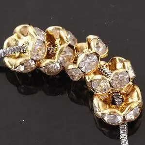 20 шт волнистые инкрустированные Стразы 6 мм/8 мм подходят для женщин DIY изготовления ювелирных изделий браслет ожерелье серьги из бисера материал