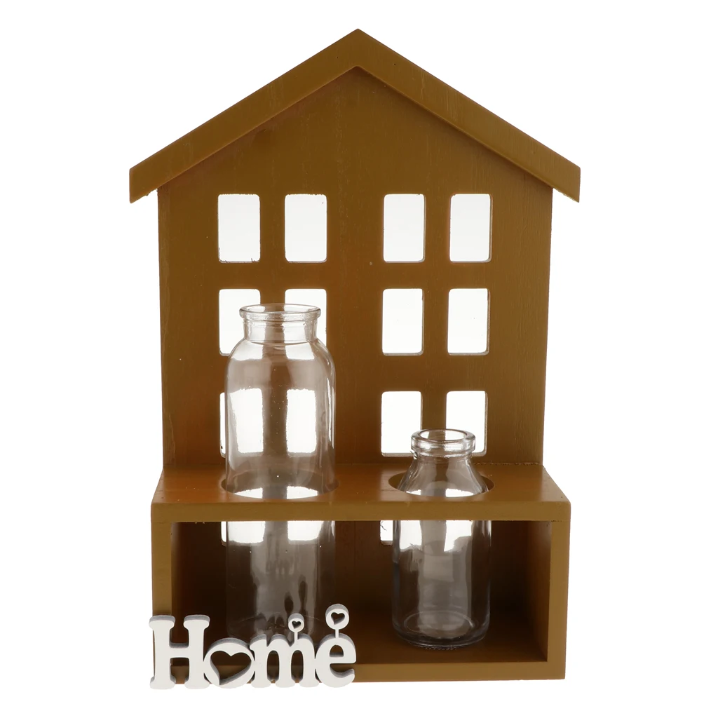 Glass Hydroponic Planter Pot Flower Vase Container Holder Rack Window Hanging Basket