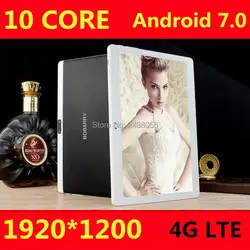 10.1 дюйма планшетный ПК Дека 10 core mtk6797 3G 4 г GPS Android 7 4 ГБ 64 ГБ/128 ГБ phablet ПК 10 двойной Камера 8.0mp 1920*1200 IPS Экран