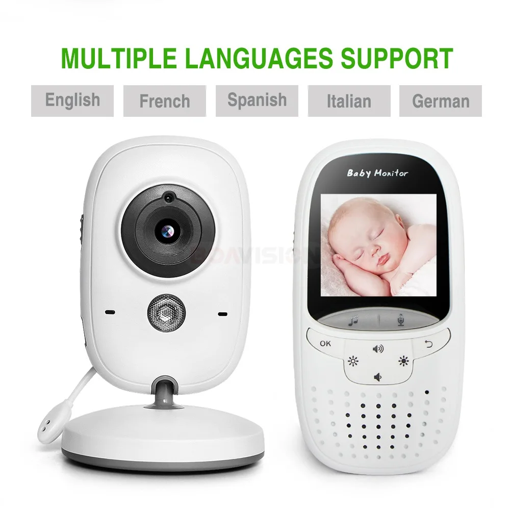 Baby Monitor VB602 IR Night Vision Temperature Monitor Lullabies Intercom VOX Mode Video Baby Camera Walkie Talkie Babysitter car security camera