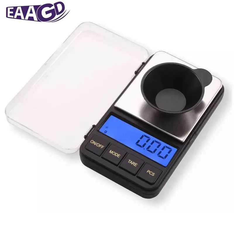 

EAAGD Accuracy 0.01g Digital Milligram Pocket Scale Mini Jewelry Gold Powder Weigh Scales LCD Display