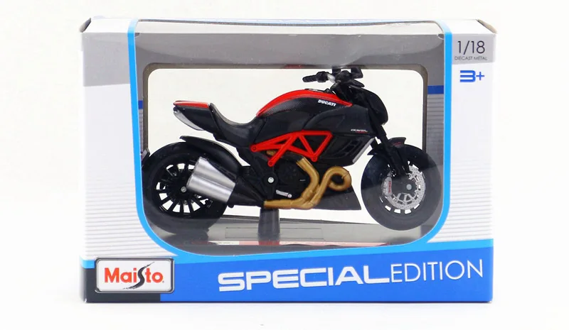 Maisto Ducati мотоциклетная игрушка 1:18 сплав мотоцикл эмуляция Diavel углеродная модель игрушки для детей