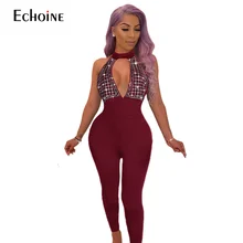 2019 Summer Woman Sleeveless Jumpsuit Slim Bodycon Sexy Playsuit Romper Hollow Out Club Outfit Backless rave festival clothing 2019 Summer Woman Sleeveless Jumpsuit Slim Bodycon Sexy Playsuit Romper Hollow Out Club Outfit Backless rave festival clothing