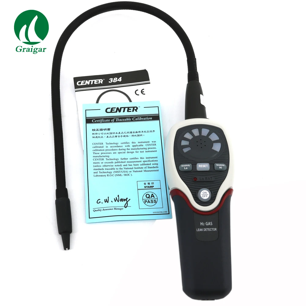 

Brand New CENTER 384 Track Gas Leak Detector 5% Hydrogen (H2) + 95% Nitrogen (N) Gas Detector