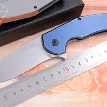 JUFULE ZT0220 Флиппер D2 лезвие стальная ручка титановое покрытие открытый лагерь выживания карманный EDC инструмент складной обеденный кухонный нож