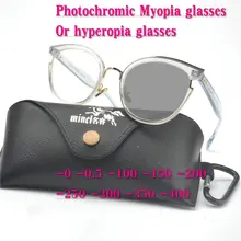 MINCL бренд дизайн переходные фотохромные солнцезащитные очки близорукость очки модные женские оптические очки женские очки диоптер NX