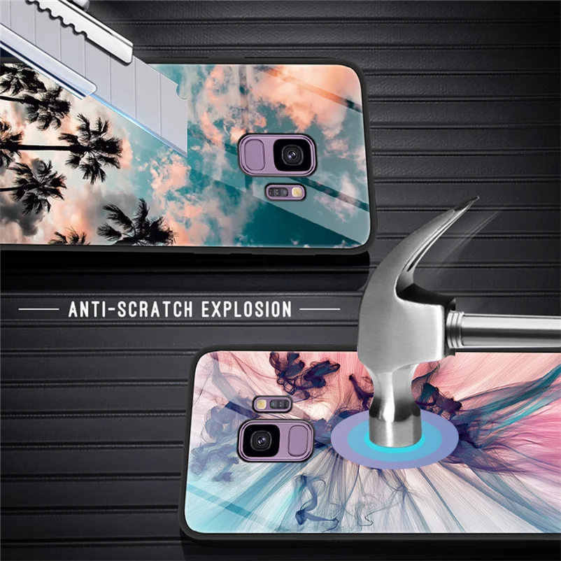 Защитная пленка из закаленного стекла для Coque Samsung Galaxy A50 A70 A40 J4 J6 A6 плюс A8 A7 2018 Note 8 9