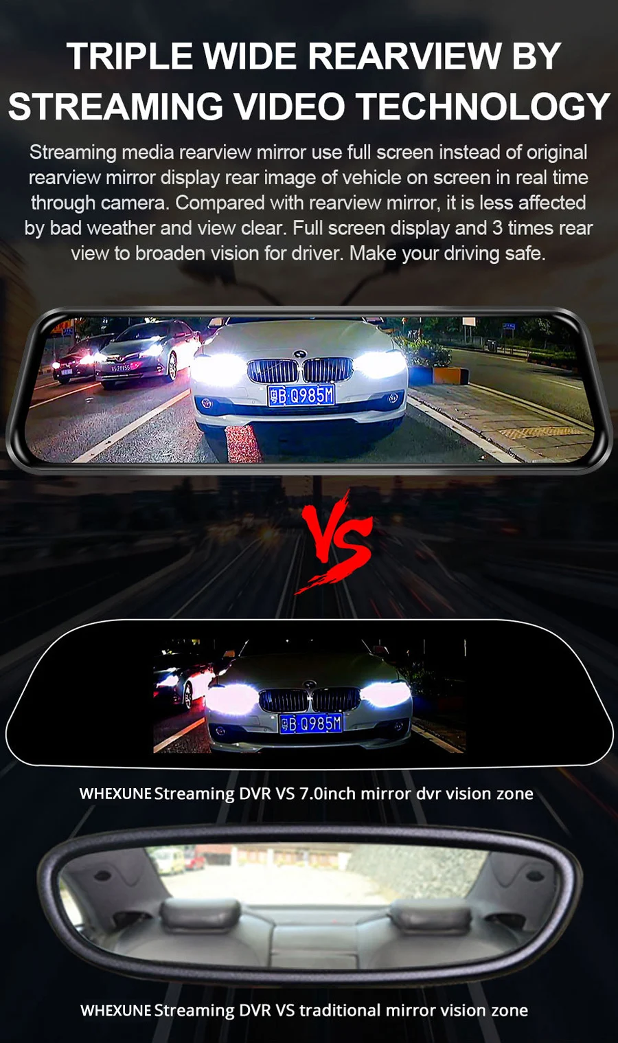 WHEXUNE 4G потоковая FHD 1080P Android автомобильный видеорегистратор Специальное 1" Сенсорное зеркало заднего вида двойная тире камера ADAS WiFi gps регистратор dvrs