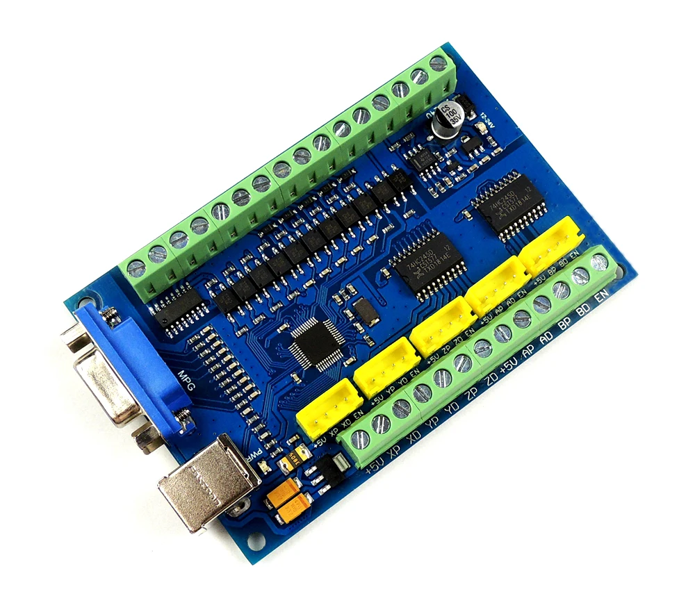 MACH3 USB CNC 5 Axis 100KHz Гладкий Степпер плата управления движением breakout board+ TB6600 3 Axis 4.5A Драйвер шагового двигателя