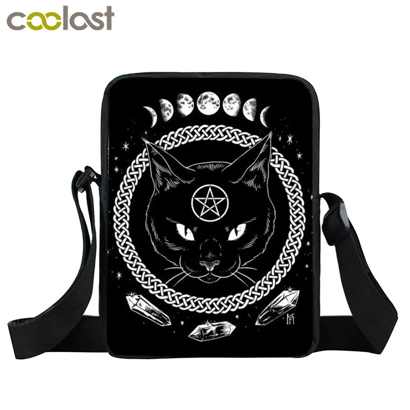 

The Witching Hour / Witchcraft Crossbody Bags for Men Women Handbags Black Cat Boys Shoulder Bags Children School Bags Kids Gift
