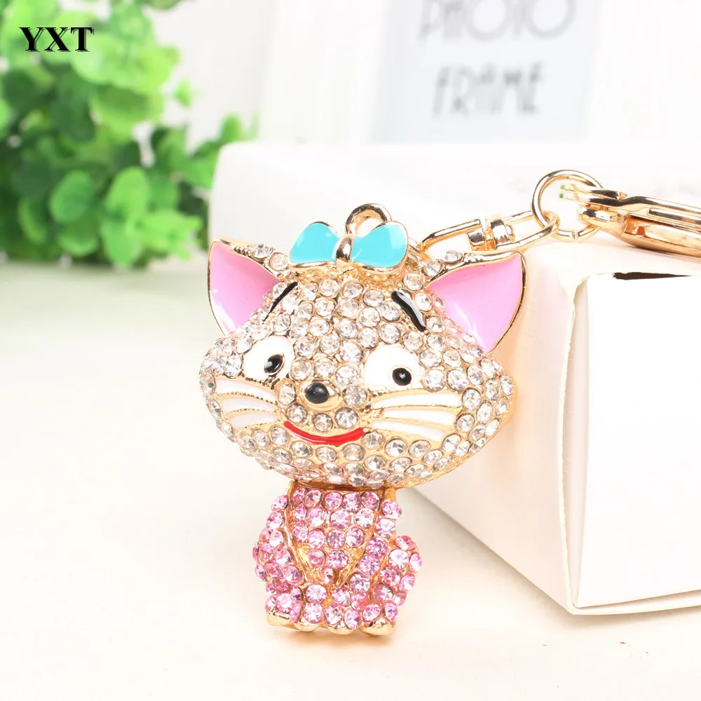 Женский кошелек с кристаллами Smile Stand брелок Кот Lovely New Fashion Cute Стразы | Украшения и