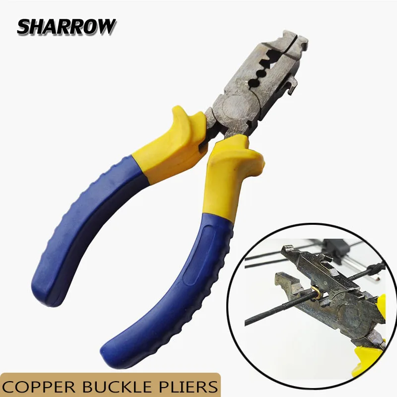 

Archery Copper Plier Bow String Nocking Point Pliers D Loop Clip Release for Compound Bow Hunting Multifunction Metal Pliers