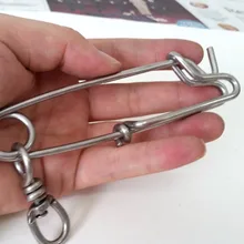 6 pièces/lot 8cm 10cm 12.5cm pour la ligne de flotteur britannique pince à thon 400lb longue branche cintre pêche Snap pivote