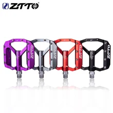 Ztto mtb rolamento de liga alumínio pedal plano bicicleta bom aperto leve 9/16 pedais grande para cascalho enduro downhill jt01