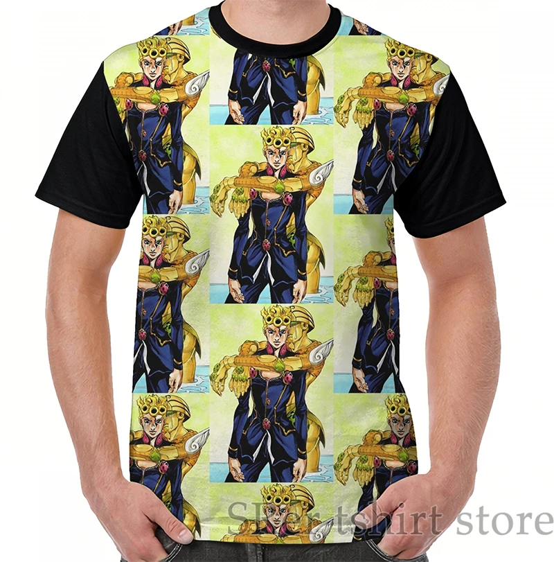 

Funny men t shirt women Tops tee JoJos Bizarre Adventure - Giorno Giovanna - Part 5 Golden Wind Vento Aureo Graphic T-Shirt