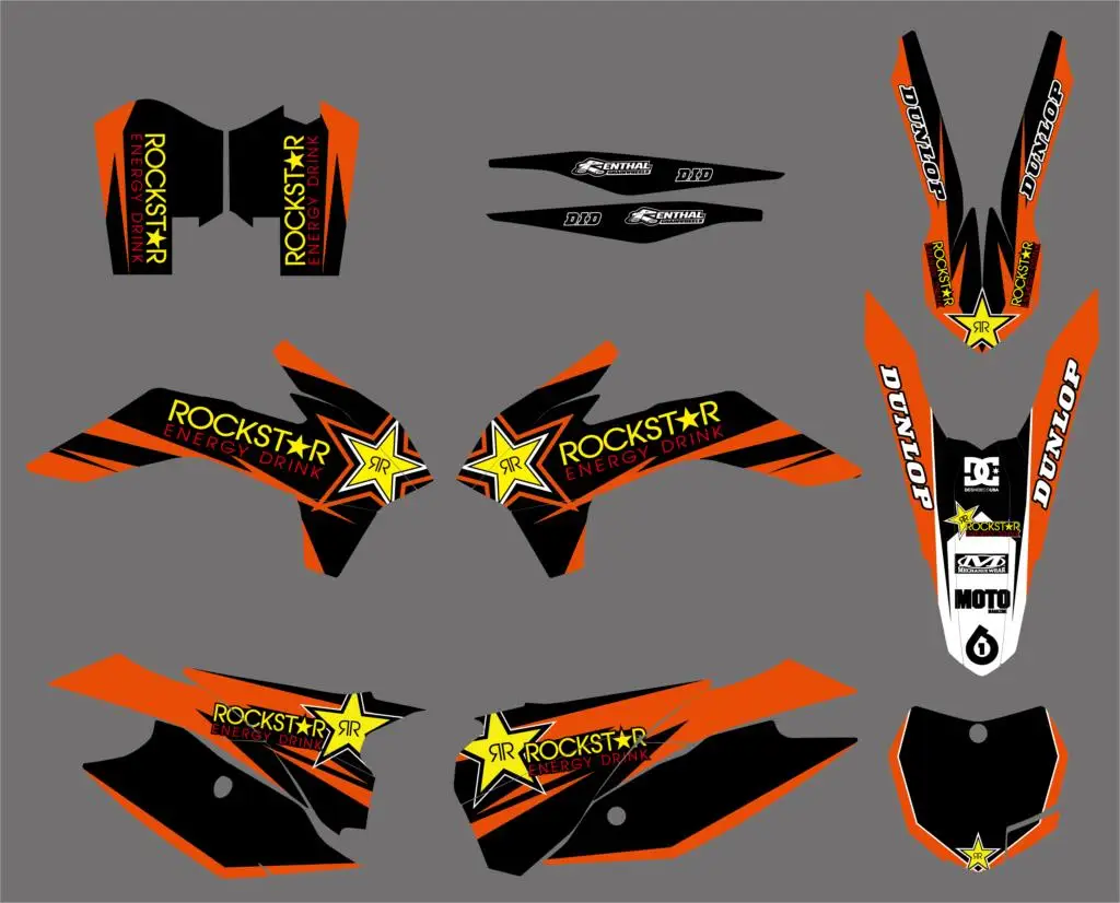 Новый стиль КОМАНДА мотоцикл графическая Наклейка для KTM 125 150 250 300 350 450 500 EXC SXF SX XC