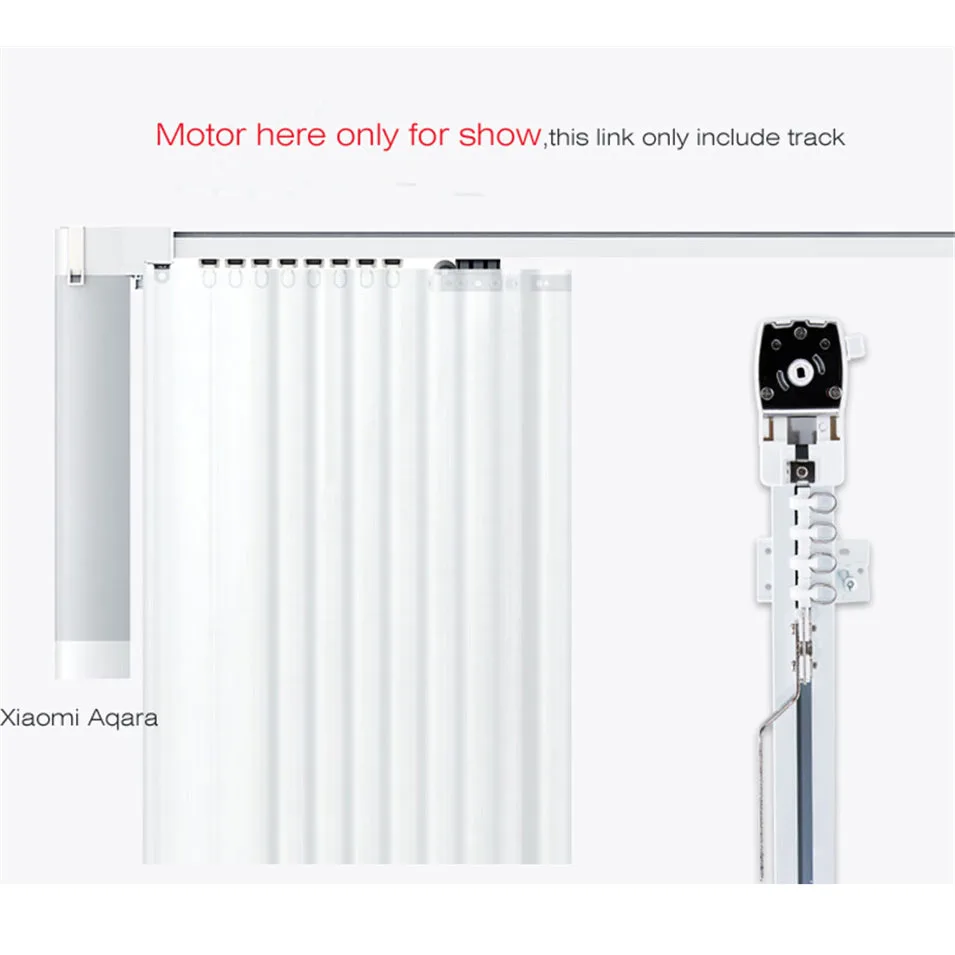 2.5M Xiaomi Super Silent Electric Curtain Track for Mijia Aqara Motor,Automatic Curtain Rails/Cornice,Ceiling Instal,Double Open