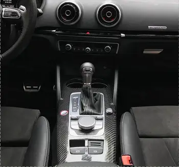 

LHD only For Audi A3 S3 RS3 2014- 2017 Carbon Fiber Interior Moldings Central Control Panel Cover Trim 10 pcs