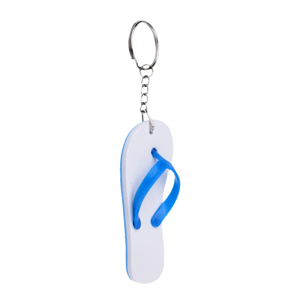 2Pcs Boat Marine Outboard Floating Key Ring Foam Key Chain Water Buoyant Keychain for Kayak Fishing - Flip Flops Slipper