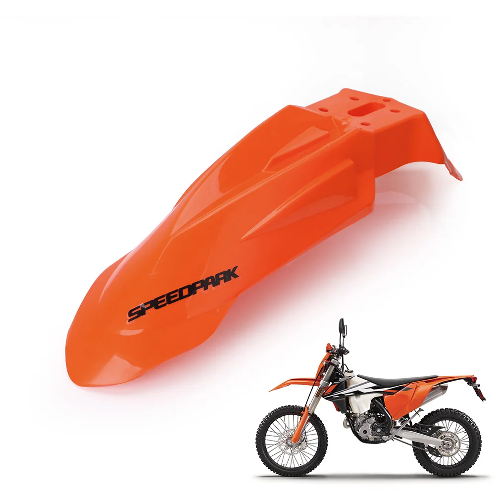 Пластиковые универсальные Supermoto Evo черные передние крылья для Honda Yamaha Suzuki KTM DRZ KX YZ KTM WR XR - Цвет: Orange