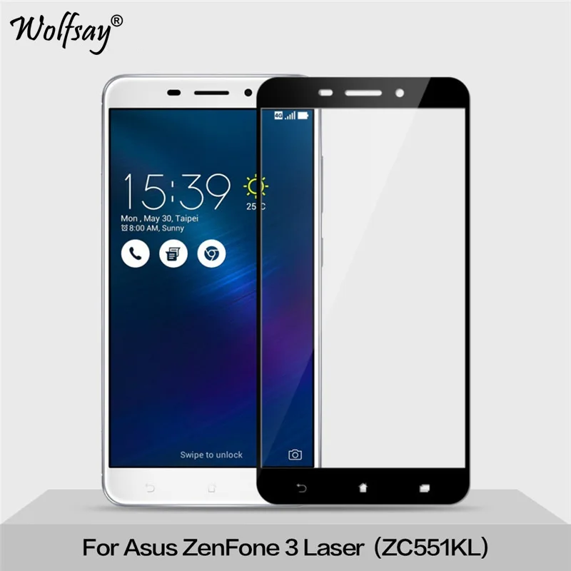 

Full Cover Tempered Glass sFor Asus Zenfone 3 Laser Screen Protector Anti-Explosion Film For Asus Zenfone 3 Laser ZC551KL Glass