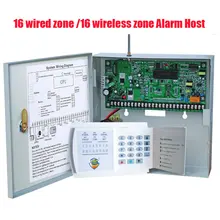 Free Shipping 16 Zones Wired and 16 Wireless Alarm Control Pane home security Alarm host wireless and wired