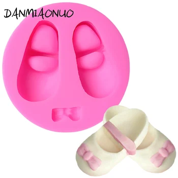 

Cartoon Bowknot Baby Shoes Cake Mold Biscuit Cake Tools Decorating Silicone Mold Lace Tools Cake Decoration Silicone Bakeware