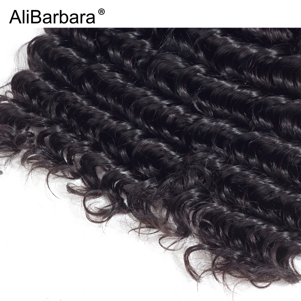 AliBarbara Hair Brazilian Deep Wave Hair 3 Bundles Remy Human Hair Extension Natural Black Double Weft Can Be Dyed Bleach AliBarbara Hair Brazilian Deep Wave Hair 3 Bundles Remy Human Hair Extension Natural Black Double Weft Can Be Dyed Bleach