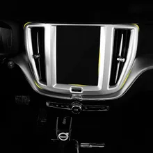 ABS Матовый Серебристый центральной консоли навигации AC Vent Накладка для Volvo XC60 стайлинга автомобилей Стикеры аксессуары