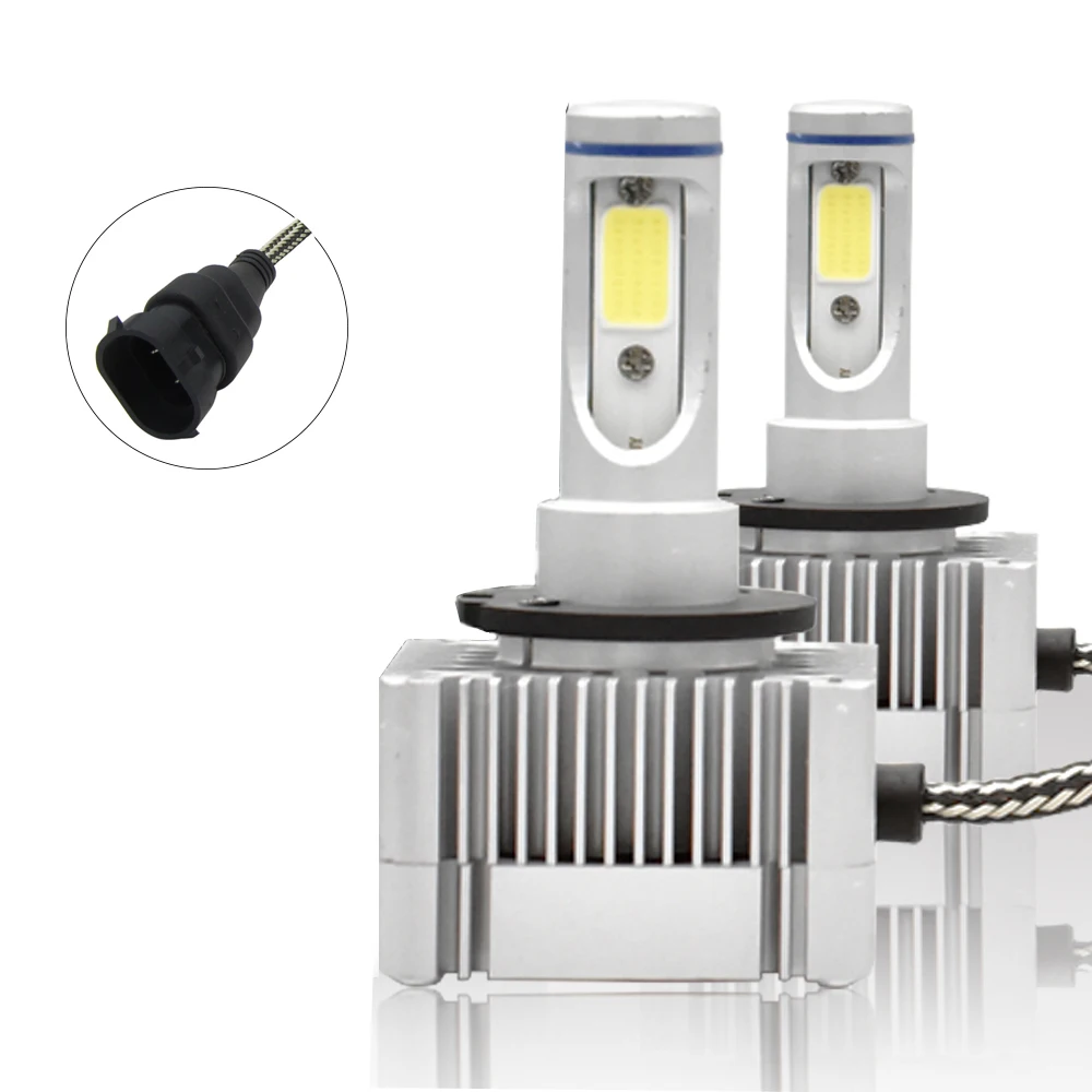 

T2 D1S/D3S Plug&Play Car LED Headlight Bulb 55W/Bulb 4600LM Cold White all-in-One Headlights Bulb Fog Light 6000K DC12V / DC24V
