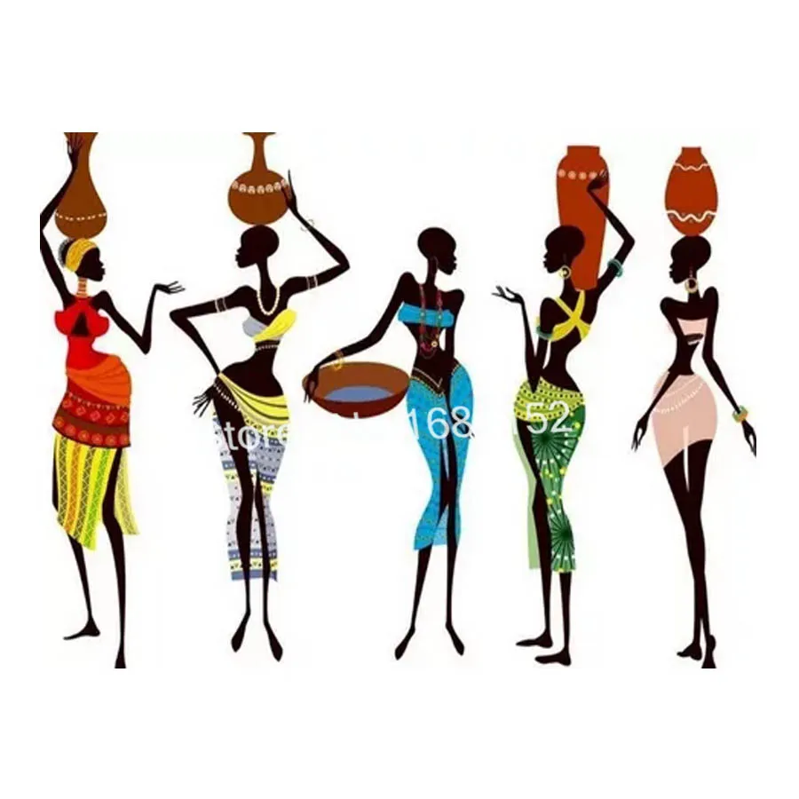 

Diy 5D Full Square Diamond Embroidery African Woman Diamond Painting Cross-Stitch Kits Mosaic Crafts wall stickers A228