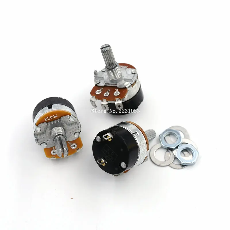 

5PCS/LOT Dimmer Switch WH138-1 Adjustable Resistance Speed Regulator With Switch Potentiometer WH138 B500K 500K ohm