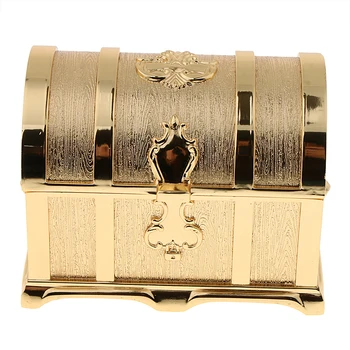 

Zinc Alloy Treasure Chest Trinkets Jewelry Box Antique Fashion Case Storage