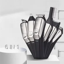 Kemei 6 в 1 Набор для ухода за волосами профессиональная электрическая машинка для стрижки волос Бритва перезаряжаемая машинка для стрижки волос для мужчин 39